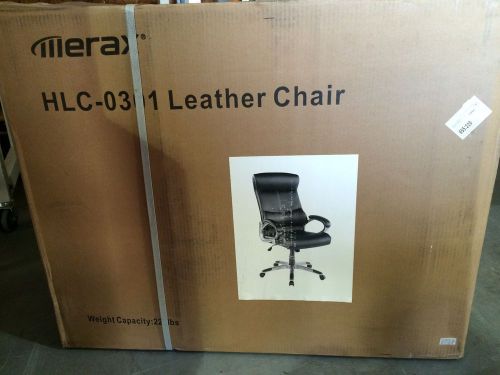 Merax High Back Leather Office Chair, Black