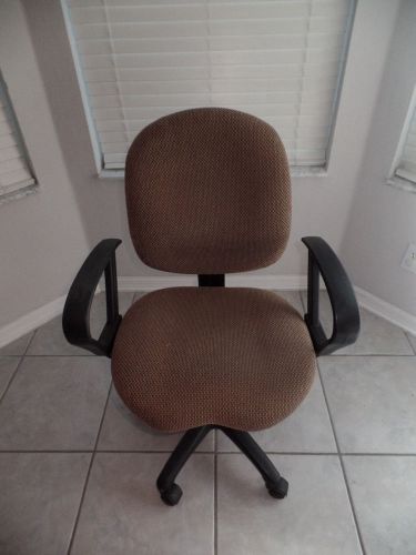 Used Light &amp; Dark Brown Rolling Office Chair LOCAL ORLANDO PICKUP