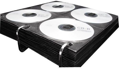 Cd binder pages cd capacity per sheet sheets per box clear black vz01401 for sale