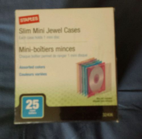 Slim Mini Jewel Cases- 25 cases- Assorted Colors
