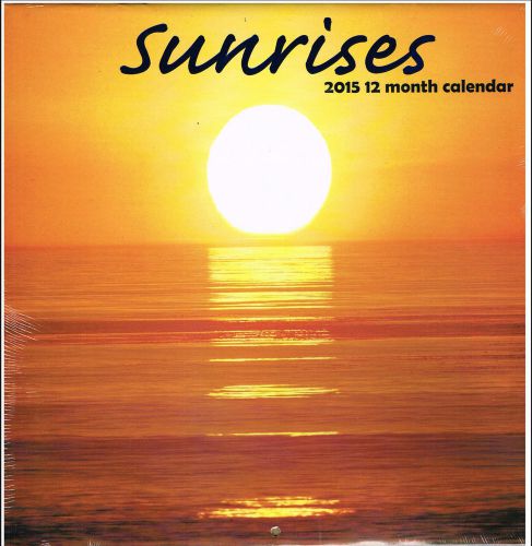 2015 SUNRISES 12x12 Scenic Outdoor Nature Beaches Wall Calendar NEW &amp; SEALED