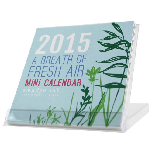 2015 Smudge Ink &#034;A Breath of Fresh Air&#034; Desk Calendar - Comes with Display Case