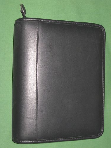 Compact ~1&#034;~ genuine leather franklin covey planner organizer binder zipper 3542 for sale