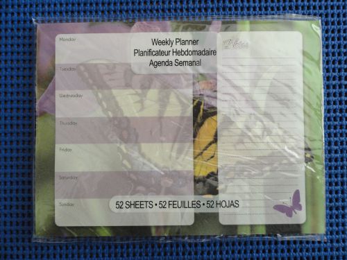 Studio 18 - Magnetic Weekly Planner, Butterflies, 52 Sheets, New