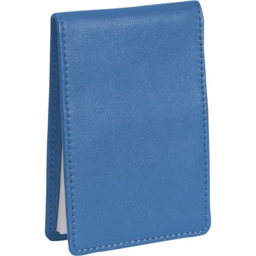 Nappa Leather Flip Style Note Jotter in Ocean Blue w Paper &amp; Pen [ID 21855]