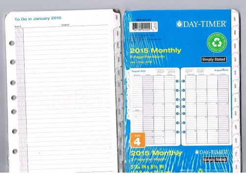 Day-Timer Simply Stated 2-Page-Per-Month Desk Calendar,5.5x8 2015