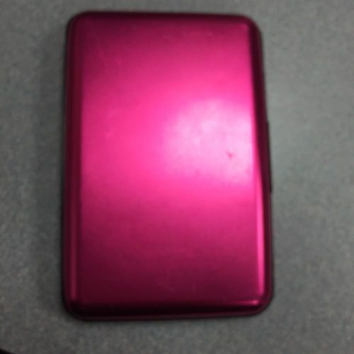 Card Holder Pink Metallic Used