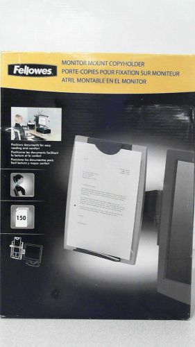 Fellowes monitor mount copyholder office adjustable document paper chop 2w2qz2 for sale