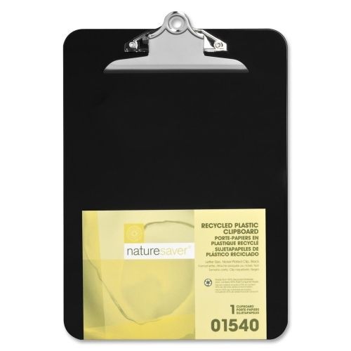 Lot of 6 nature saver recycled clipboard - 1&#034; cap - 8.50&#034; x 12&#034; - black for sale