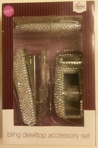 3 Piece Bling Desktop Accessory Set by Home Elements