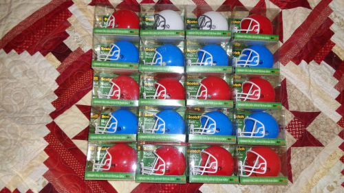 Huge lot 20 red white blue scotch magic football helmet tape dispenser with tape for sale