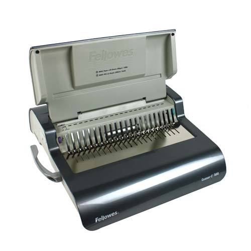 Fellowes quasar e electric plastic comb binding machine free shipping for sale