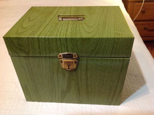 Vintage Porta File Box Green With Key Ballonoff