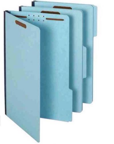 Staples® 384871 Blue Pressboard Fastener Folders, Legal, 3&#034; Expansion, 23/box
