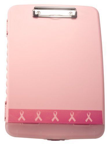 Breast cancer awareness slim clipboard storage box - 11&#034; - pink (08925) for sale