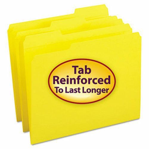 Smead File Folders, 1/3 Cut, Reinforced Top Tab, Yellow, 100 per Box (SMD12934)