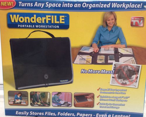 Wonderfile portable workstation (as seen on tv) stores lap top files &amp; more new for sale