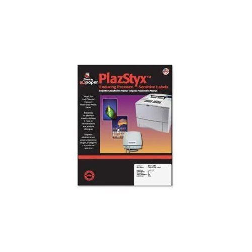 Sj paper plazstyx pressure-sensitive label - 1.33&#034; width x 4&#034; length - (sl11346) for sale