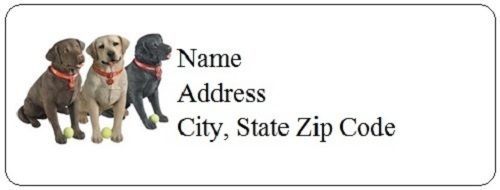 30 Personalized Cute Dog Return Address Labels Gift Favor Tags (dd20)
