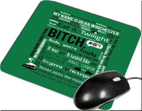 Supernatural - Dean Winchester Quotes New Gift Mousepad Mice mousemat