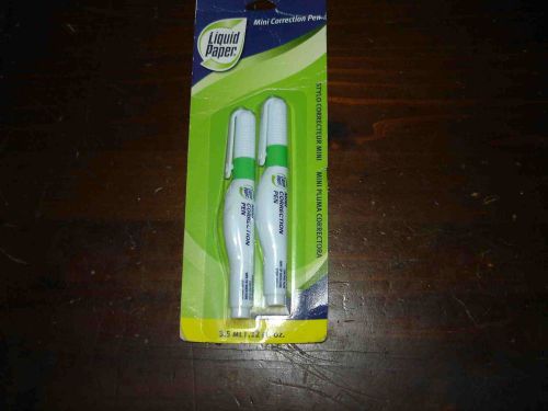 Liquid Paper Mini Correction Pen New Package of 2 Pens