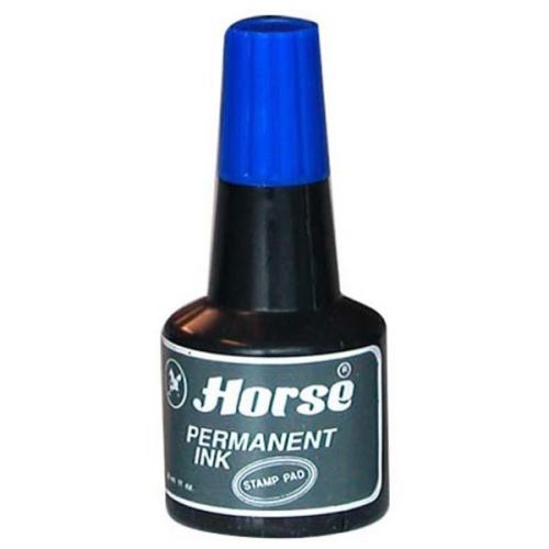 Horse Blue Stamp Pad Water Proof Refill Permanent ink 30 cc