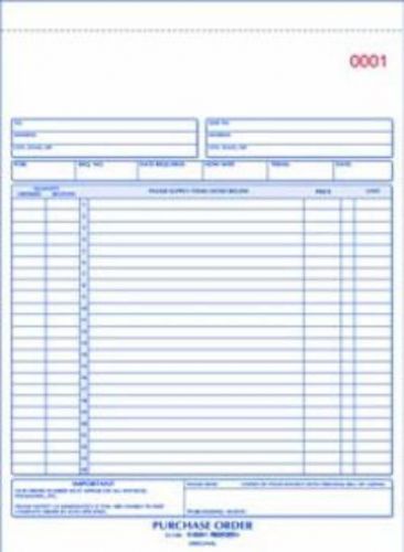 Rediform Book Purchase Order 8.5x11 3 Part