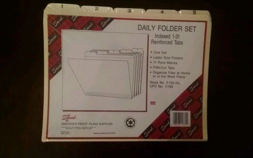 Smead Daily Folder Set Indexed 1-31 Reinforced Tabs