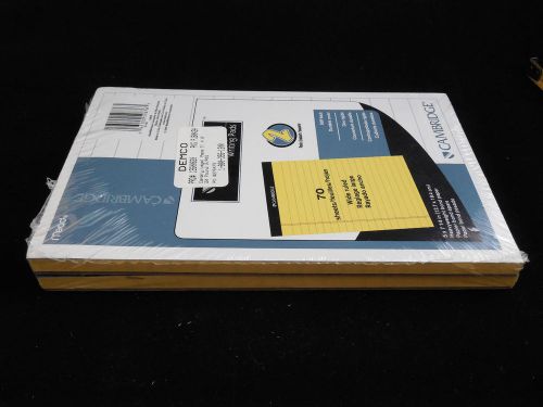 2 PACK MEAD CAMBRIDGE JUNIOR LEGAL NOTE MEMO PAPER PAD 5&#034;X8 70 SHEETS EACH NEW
