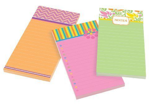Post-it super sticky note - self-adhesive - 4&#034; x 8&#034; - assorted - 3 / (7366off3) for sale