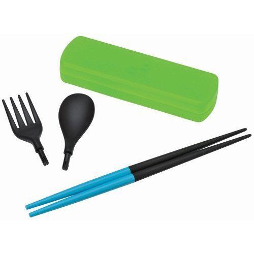 reina MY CUTLERY MOSAIC Portable Compacy Cutlery Chopsticks Set GREEN New Japan