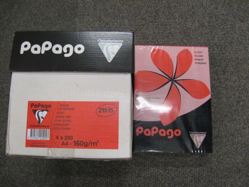 4x 250 sheets Papago Card A4 160g Red Copy Laser Inkjet Printer Christmas CRAFT