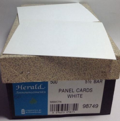 Herald Announcements 5-1/2 Bar Panel Cards White 280/500     FREE SHIPPING