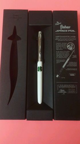 NEW FISHER SPACE PENS 775 &#034;4 LEAF CLOVER&#034; CHROMETOP CAP-O-MATIC PEN / NEW IN BOX