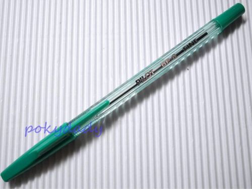 12 pcs PILOT BP-S 0.7mm fine ball point pen /with cap Green(Japan)
