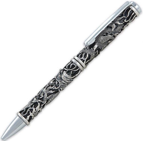 PEWTER CHINESE DRAGON BALL POINT PEN - GREAT GIFT IDEA!