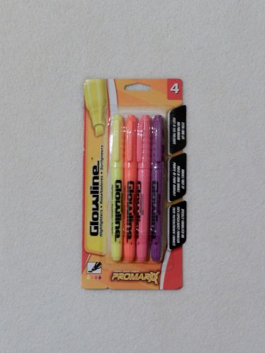 Promarx Glowline Assorted Highlighters ~ 4 Pack ~ Free Shipping!!!