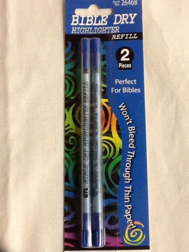 Bible Dry Highlighters No Bleed Retractable Blue Refill (11518-1W-311B)