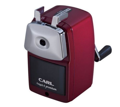 CARL Angel-5 Premium Hand-cranked Pencil Sharpener A5PR-R (Red)