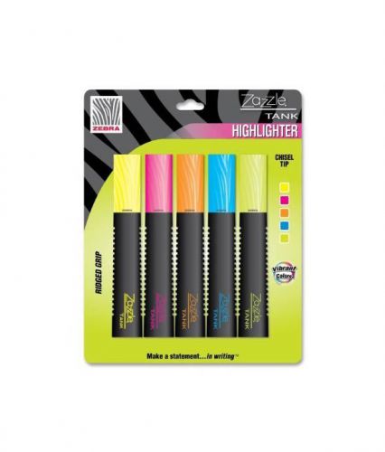 Wallet 5 Assorted Colours Zebra ZazzleTank Highlighter Pens