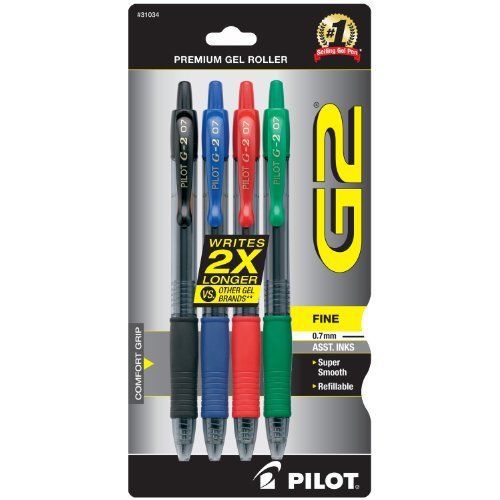 Pilot g2 retractable gel ink pen - fine pen point type - 0.7 mm pen (pil31034) for sale