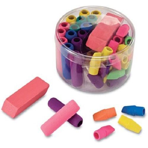 Officemate Eraser Pack, Assorted Colors, 45pk