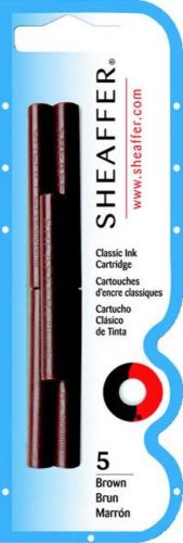 Sheaffer Skrip Ink Cartridge &#039;&#039;Classic Profile&#039;&#039; 5 Count Brown