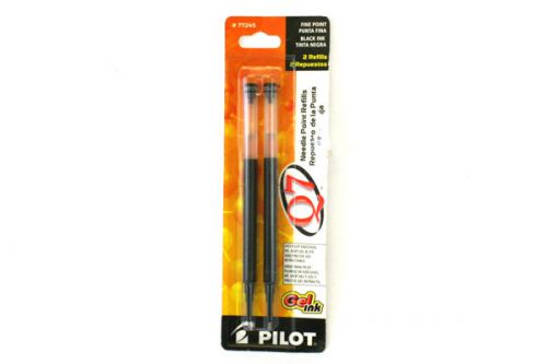 Pilot Q7 Gel Ink Refills Pack of 2 Black Ink Fine Needle Point #77245