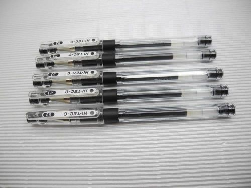 10pcs  pilot hi-tec-c 0.3mm  micro fine roller ball pen with rubber grip black for sale