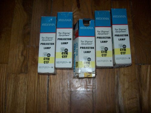 5 SYLVANIA CYM CYF PROJECTION BULBS NOS 300 Watt 120 V  300 HRS