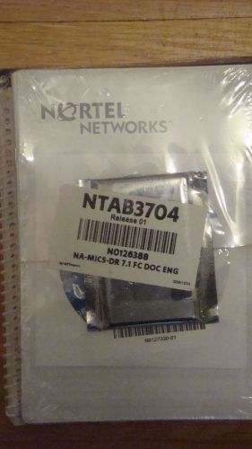 Nortel Norstar MICS 7.1 Software Card &amp; Documentation NTAB3704 (New/Unopened)