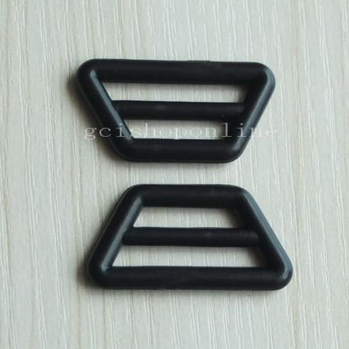 2 PCS Plastic Triglides Slides 4 Buckle Leather strap Belt Webbing 14mm 24mm