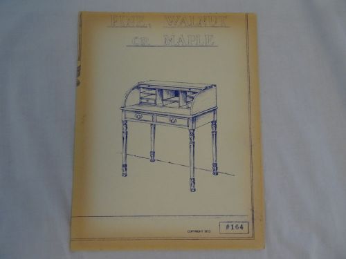 Wood Furniture Designs Blueprint Small Roll Top Desk 164 1973