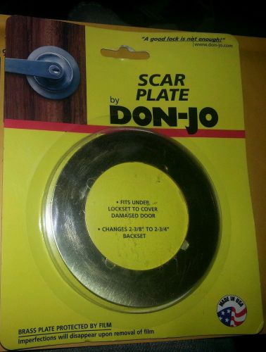 SCAR PLATE by DON-JO Polished Brass (Changes 2-3/8&#034; to 2-3/4&#034; backset)SP-135-605